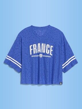 FIFA World Cup 26™ France Boxy Lace V-Neck T-Shirt